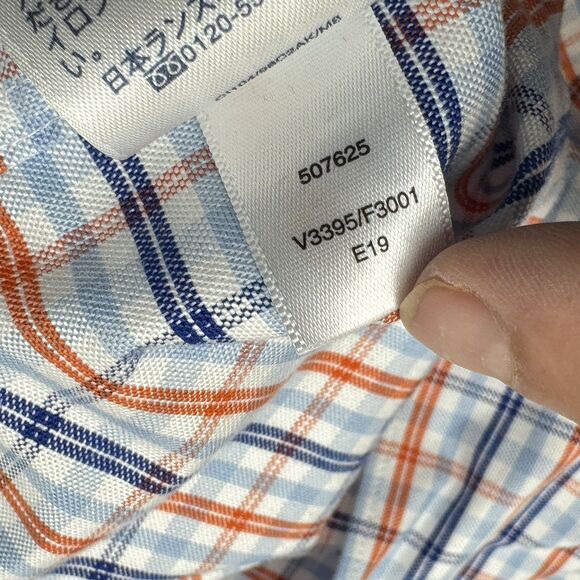 LANDS END Traditional Fit No-Iron Button Down Plaid Shirt X-large 17-17 1/2 - Picture 8 of 8